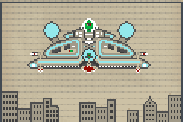 UFO Mega Attack Pixel Art