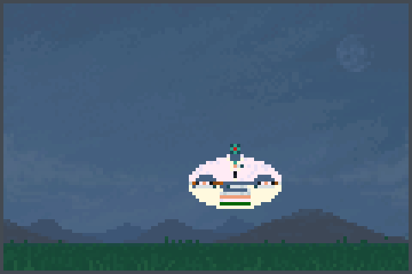 Spliting UFO Pixel Art