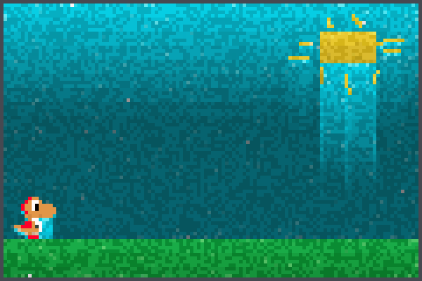 Hot Yoshi 1 Pixel Art