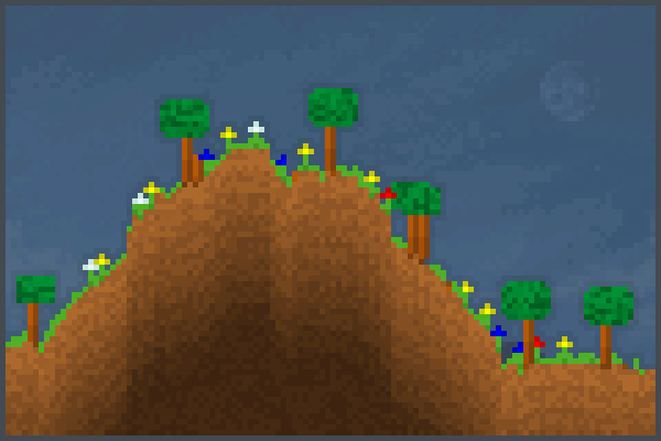 a grassy hill Pixel Art